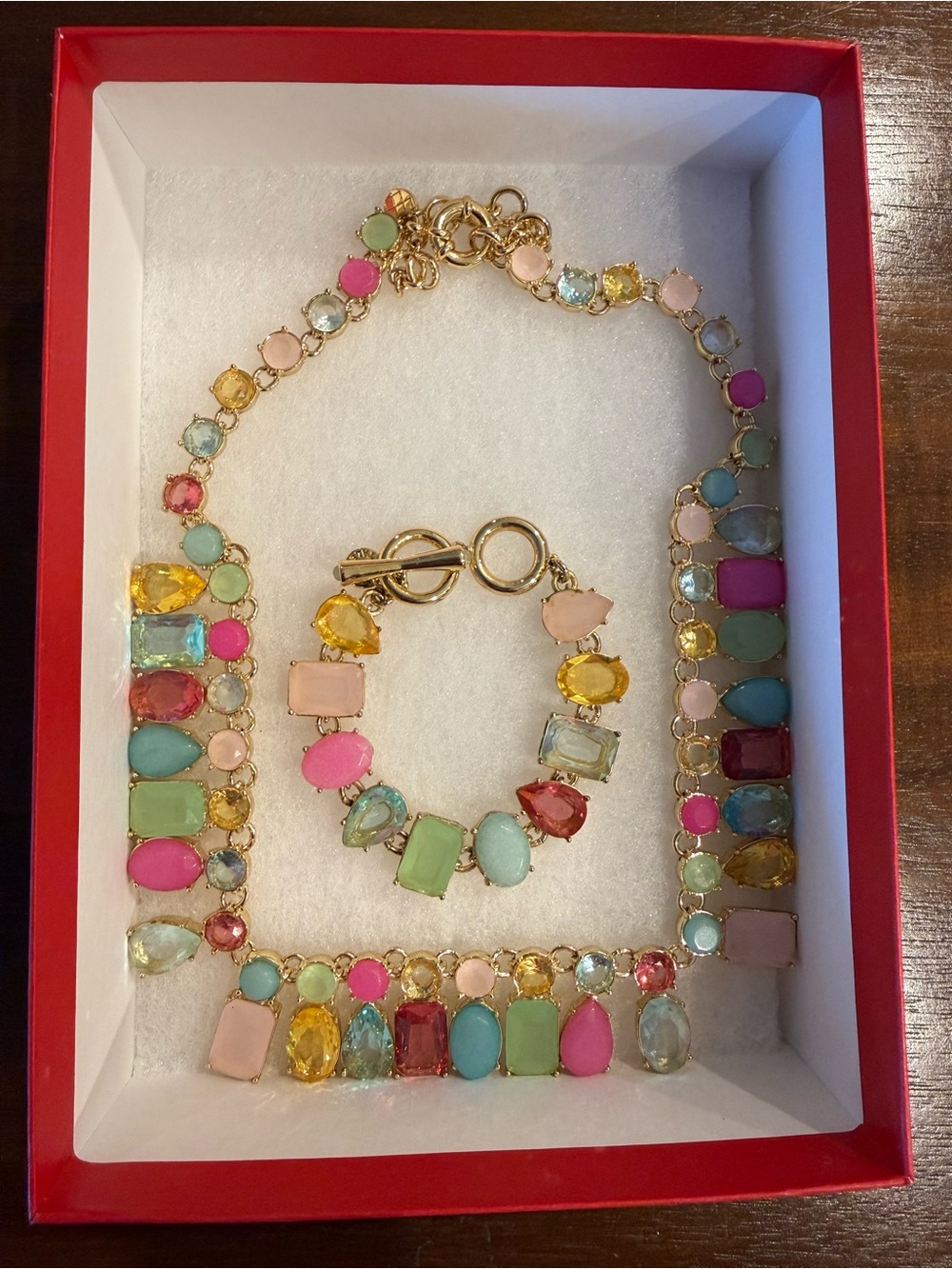 Talbots Bright Gems Necklace & Bracelet Set